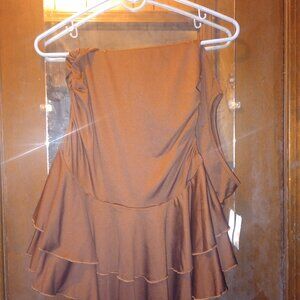 Large brown prom dress